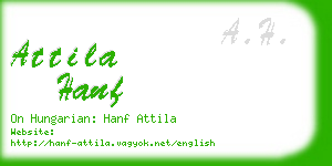 attila hanf business card